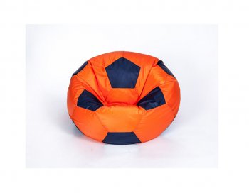 Кресло-мешок Мяч малый оранжево-черное в Снежинске - snezhinsk.mebel-74.com | фото