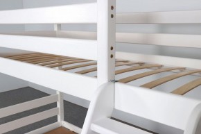 АДЕЛЬ Кровать двухъярусная с наклонной лестницей (белый) в Снежинске - snezhinsk.mebel-74.com | фото
