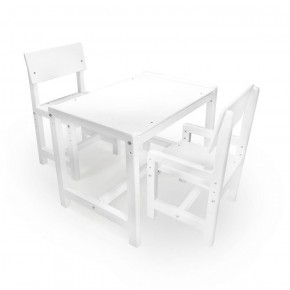 Детский растущий комплект стол и два стула  Я САМ "Лофт" (Белый, Белый) в Снежинске - snezhinsk.mebel-74.com | фото