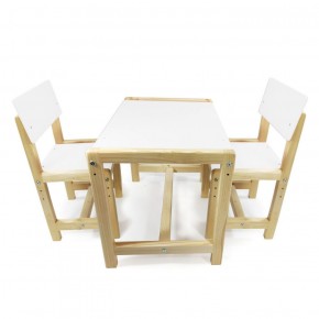 Детский растущий комплект стол и два стула  Я САМ "Лофт" (Белый, Сосна) в Снежинске - snezhinsk.mebel-74.com | фото