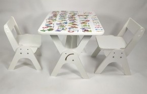 Детский растущий стол-парта и два стула Я САМ "Умка-Дуо" (Алфавит) в Снежинске - snezhinsk.mebel-74.com | фото