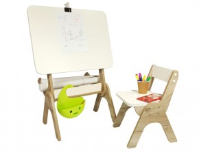 Детский растущий стол-парта и стул Я САМ "Умка" (Дуб/Серый) в Снежинске - snezhinsk.mebel-74.com | фото