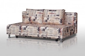 Диван-кровать Комфорт без подлокотников Принт "Gazeta" (2 подушки) в Снежинске - snezhinsk.mebel-74.com | фото