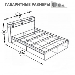 Камелия Кровать 1600, цвет белый, ШхГхВ 163,5х217х78,2 см., сп.м. 1600х2000 мм., без матраса, основание есть в Снежинске - snezhinsk.mebel-74.com | фото