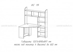 Компьютерный стол №19 (Анкор темный) в Снежинске - snezhinsk.mebel-74.com | фото