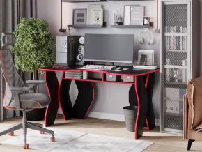 Компьютерный стол КЛ №9.0 (Черный/Красный) в Снежинске - snezhinsk.mebel-74.com | фото