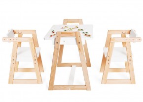 Комплект детской мебели стол и  два стула Я САМ "Лофт-Дуо" (Белый) в Снежинске - snezhinsk.mebel-74.com | фото