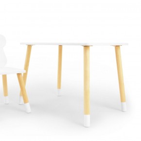 Комплект детской мебели стол и стул Корона (Белый/Белый/Береза) в Снежинске - snezhinsk.mebel-74.com | фото