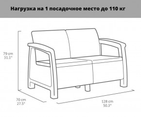Комплект мебели Корфу Рест (Corfu Rest - without table) графит в Снежинске - snezhinsk.mebel-74.com | фото