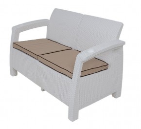 Комплект уличной мебели Yalta Premium Terrace Set (Ялта) белый (+подушки под спину) в Снежинске - snezhinsk.mebel-74.com | фото