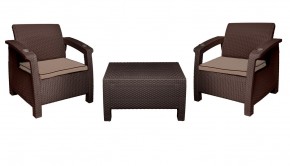 Комплект уличной мебели Yalta Premium Terrace Set (Ялта) шоколадый (+подушки под спину) в Снежинске - snezhinsk.mebel-74.com | фото
