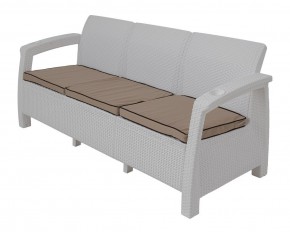Комплект уличной мебели Yalta Premium Terrace Triple Set (Ялта) белый (+подушки под спину) в Снежинске - snezhinsk.mebel-74.com | фото