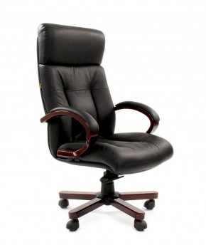 Кресло для руководителя CHAIRMAN  421 (Натуральная кожа) Черное в Снежинске - snezhinsk.mebel-74.com | фото