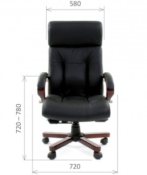 Кресло для руководителя CHAIRMAN  421 (Натуральная кожа) Черное в Снежинске - snezhinsk.mebel-74.com | фото
