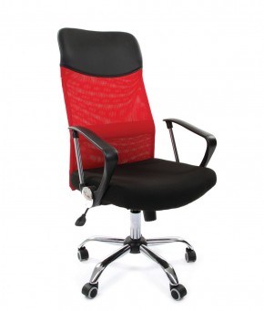 Кресло для руководителя CHAIRMAN 610 N (15-21 черный/сетка красный) в Снежинске - snezhinsk.mebel-74.com | фото