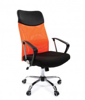 Кресло для руководителя CHAIRMAN 610 N (15-21 черный/сетка оранжевый) в Снежинске - snezhinsk.mebel-74.com | фото