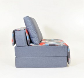Кресло-кровать бескаркасное Харви (серый-геометрия слейт) в Снежинске - snezhinsk.mebel-74.com | фото