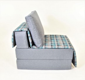 Кресло-кровать бескаркасное Харви (серый-квадро азур) в Снежинске - snezhinsk.mebel-74.com | фото
