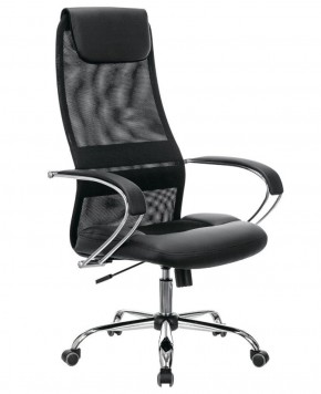 Кресло офисное BRABIX PREMIUM "Stalker EX-608 CH" (хром, ткань-сетка/кожзам, черное) 532091 в Снежинске - snezhinsk.mebel-74.com | фото