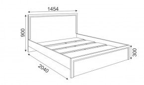 Кровать 1.4 М16 Стандарт с настилом Беатрис (Орех гепланкт) в Снежинске - snezhinsk.mebel-74.com | фото