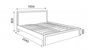 Кровать 1.6 М07 Стандарт с основанием Беатрис (Орех гепланкт) в Снежинске - snezhinsk.mebel-74.com | фото