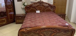 Кровать 2-х спальная 1400*2000 Роза, без основания (01.114) орех в Снежинске - snezhinsk.mebel-74.com | фото