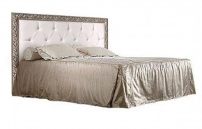 Кровать 2-х спальная(1,6 м)Тиффани Premium черная/серебро с мягким элементом со стразами с подъемным механизмом (ТФКР-2[3][7](П) в Снежинске - snezhinsk.mebel-74.com | фото