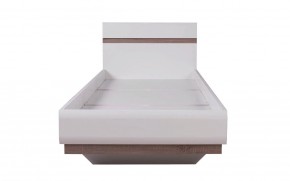 Кровать 90/TYP 90, LINATE ,цвет белый/сонома трюфель в Снежинске - snezhinsk.mebel-74.com | фото