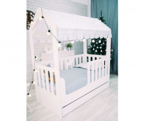 Кровать-домик с ящиком 800*1600 (Белый) в Снежинске - snezhinsk.mebel-74.com | фото