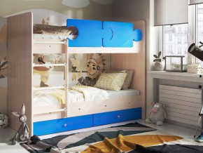 Кровать двухъярусная "Тетрис" (латы) с бортиками + ящики в Снежинске - snezhinsk.mebel-74.com | фото