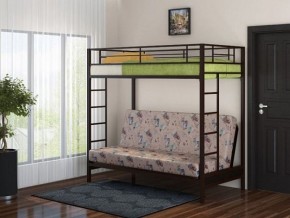 Кровать двухъярусная с диваном "Мадлен" (Коричневый/Бежевый) в Снежинске - snezhinsk.mebel-74.com | фото