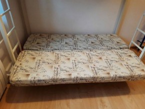 Кровать двухъярусная с диваном "Мадлен" (Серый/Фиолетовый) в Снежинске - snezhinsk.mebel-74.com | фото