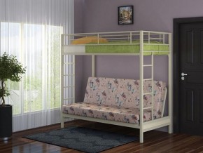Кровать двухъярусная с диваном "Мадлен" (Слоновая кость/Серый) в Снежинске - snezhinsk.mebel-74.com | фото