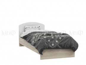 МАРТИНА Кровать 800 с настилом ЛДСП (Белый глянец/дуб сонома) в Снежинске - snezhinsk.mebel-74.com | фото