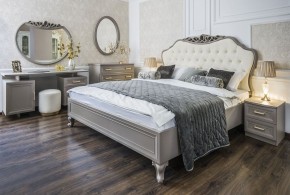 Кровать Мокко 1600 с мягким изголовьем + основание (серый камень) в Снежинске - snezhinsk.mebel-74.com | фото
