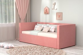 Кровать с ПМ (арт.030) (с/м 900*2000мм) (б/матр), ткань розовая в Снежинске - snezhinsk.mebel-74.com | фото