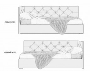 Кровать угловая Хлоя интерьерная +основание (80х200) в Снежинске - snezhinsk.mebel-74.com | фото