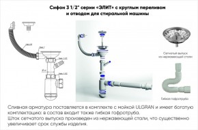 Мойка кухонная ULGRAN U-101 (500) в Снежинске - snezhinsk.mebel-74.com | фото