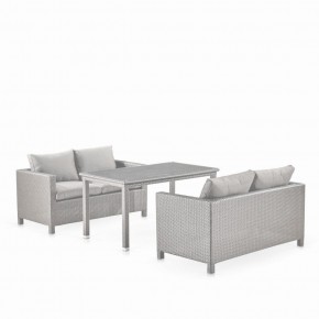 Обеденный комплект плетеной мебели с диванами T256C/S59C-W85 Latte в Снежинске - snezhinsk.mebel-74.com | фото