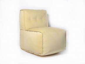 Прямое модульное бескаркасное кресло Комфорт (Желтый велюр) в Снежинске - snezhinsk.mebel-74.com | фото