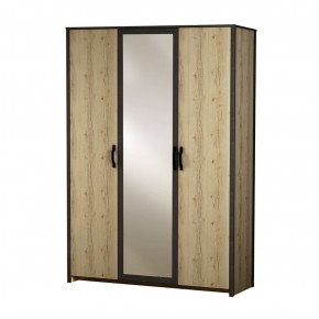 Шкаф 3-дверный с зеркалом №885 Гранж в Снежинске - snezhinsk.mebel-74.com | фото