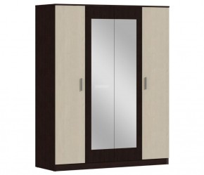 Шкаф 4х дверный с зеркалами Уют СБ-2750/1.Н (Венге/Паллада) в Снежинске - snezhinsk.mebel-74.com | фото
