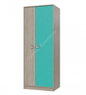 Шкаф для одежды Сити (Арт. 6-9411) Дуб Сонома/Аква в Снежинске - snezhinsk.mebel-74.com | фото