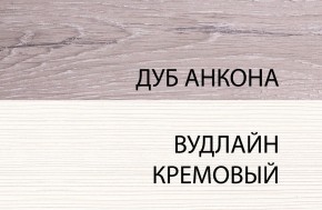 Шкаф открытый 1D, OLIVIA, цвет вудлайн крем/дуб анкона в Снежинске - snezhinsk.mebel-74.com | фото