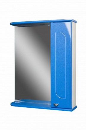 Шкаф-зеркало Радуга Синий металлик 55 правый АЙСБЕРГ (DA1129HZR) в Снежинске - snezhinsk.mebel-74.com | фото