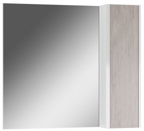 Шкаф-зеркало Uno 80 Дуб серый левый/правый Домино (DU1504HZ) в Снежинске - snezhinsk.mebel-74.com | фото