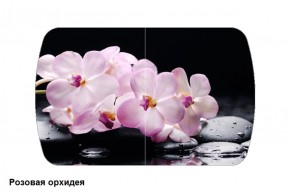Стол Бостон 900*600 (опоры Брифинг) Стекло/фотопечать Розовая Орхидея в Снежинске - snezhinsk.mebel-74.com | фото