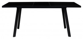 Стол ФИН 120 Черный, стекло/ Черный каркас М-City в Снежинске - snezhinsk.mebel-74.com | фото