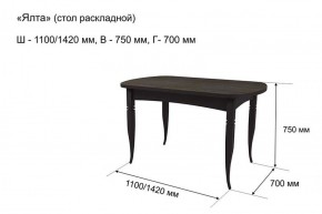 Стол раскладной Ялта (опоры массив цилиндрический) в Снежинске - snezhinsk.mebel-74.com | фото