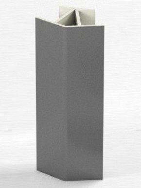 Угловое соединение для цоколя 135 гр. h100 мм (Алюминий, Белый, Черный, Сонома) в Снежинске - snezhinsk.mebel-74.com | фото